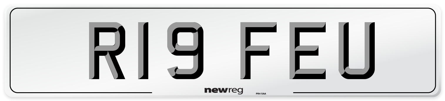 R19 FEU Number Plate from New Reg